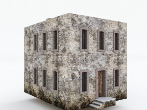 old stone building nterior and exterior 3D Model