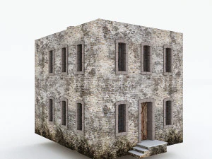 old stone building nterior and exterior 3D Model