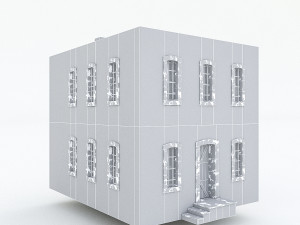 old stone building nterior and exterior 3D Model