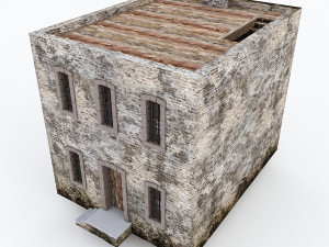 old stone building nterior and exterior 3D Model