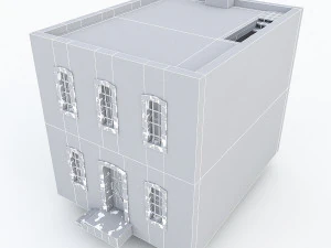 old stone building nterior and exterior 3D Model
