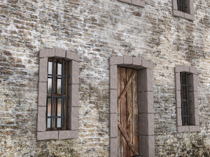old stone building nterior and exterior 3D Model