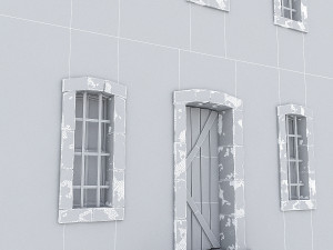 old stone building nterior and exterior 3D Model