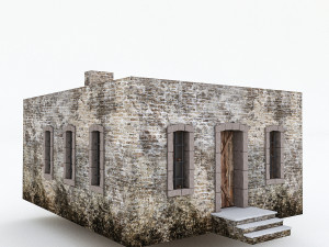 old stone building nterior and exterior 02 3D Модель