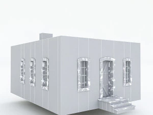 old stone building nterior and exterior 02 3D Model