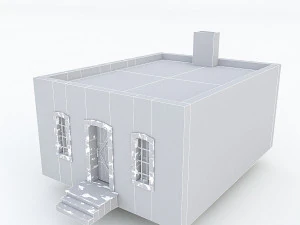 old stone building nterior and exterior 02 3D Model