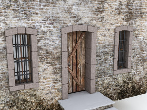 old stone building nterior and exterior 02 3D Модель