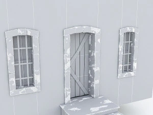 old stone building nterior and exterior 02 3D Model