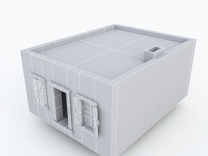 old stone building nterior and exterior 03 Modello 3D