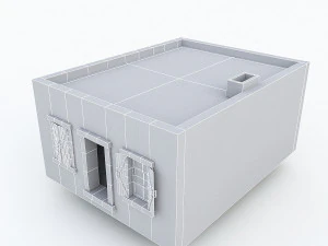 stary kamienny budynek wewnątrz i na zewnątrz 03 Model 3D