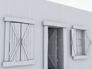 stary kamienny budynek wewnątrz i na zewnątrz 03 Model 3D