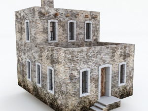 old stone building nterior and exterior 04 3D Model