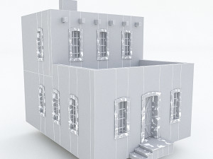 old stone building nterior and exterior 04 3D Model