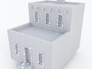 old stone building nterior and exterior 04 3D Model