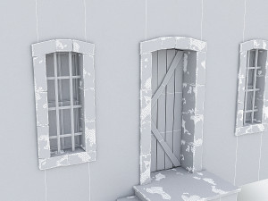 old stone building nterior and exterior 04 3D Model