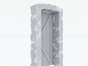 old wooden door Modelo 3D