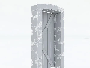 old wooden door 3D Model