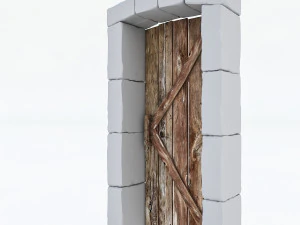 old wooden door 3D Model