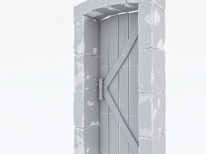 old wooden door Modelo 3D