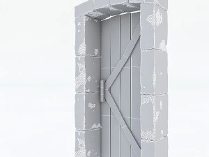 old wooden door 3D Model