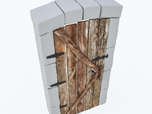 old wooden door Modelo 3D