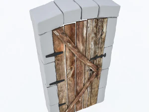 old wooden door 3D Model
