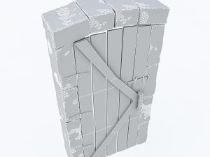 old wooden door Modelo 3D