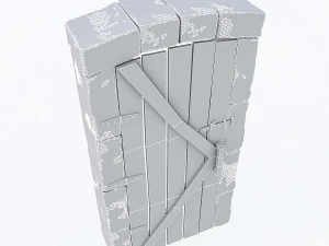old wooden door 3D Model