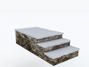 old stone stairs 3D Model