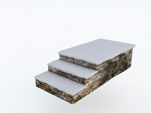 old stone stairs 3D Model