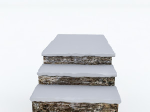 old stone stairs 3D Model