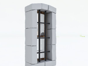 old stone window 3D मॉडल