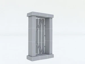 old wooden door 02 3D Model