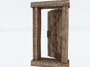 old wooden door 02 3D-Modell