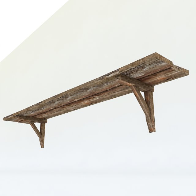 old wooden shelf Modèle 3D .c4d .max .obj .3ds .fbx .stl .blend 
