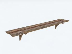 old wooden shelf Modèle 3D