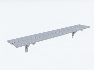 old wooden shelf Modèle 3D