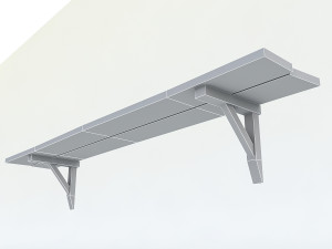 old wooden shelf Modèle 3D