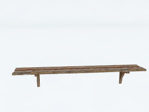old wooden shelf Modèle 3D