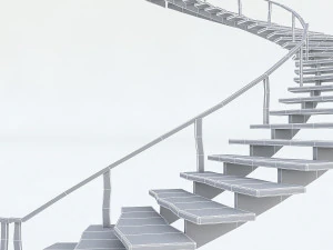 old wooden staircase 3D Model