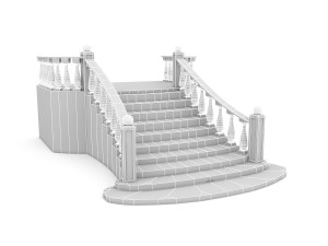 classical stairs Modèle 3D