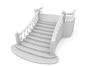 classical stairs Modèle 3D