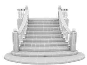 classical stairs Modèle 3D