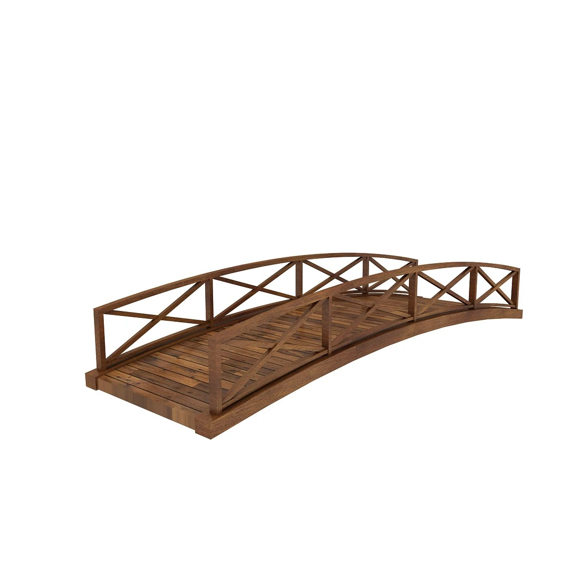wooden bridge 3D Model .c4d .max .obj .3ds .fbx .stl .blend