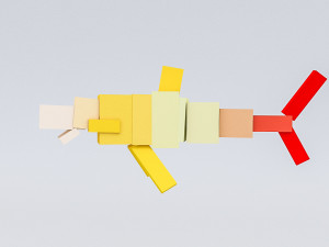 3d rigged shark model 3D Модель