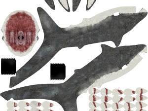 3d rigged shark model 3D Модель