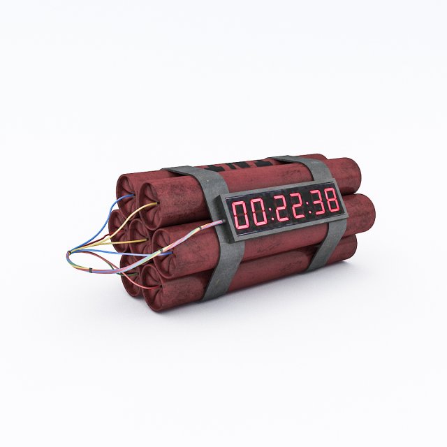 3d dynamite Model 3D .c4d .max .obj .3ds .fbx .stl .blend 