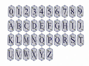 ancient stone alphabet 3D Model