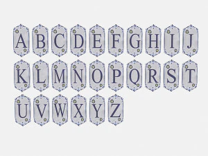oud stenen alfabet 02 3D Model