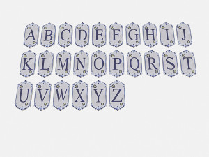 ancient stone alphabet 02 3D 모델